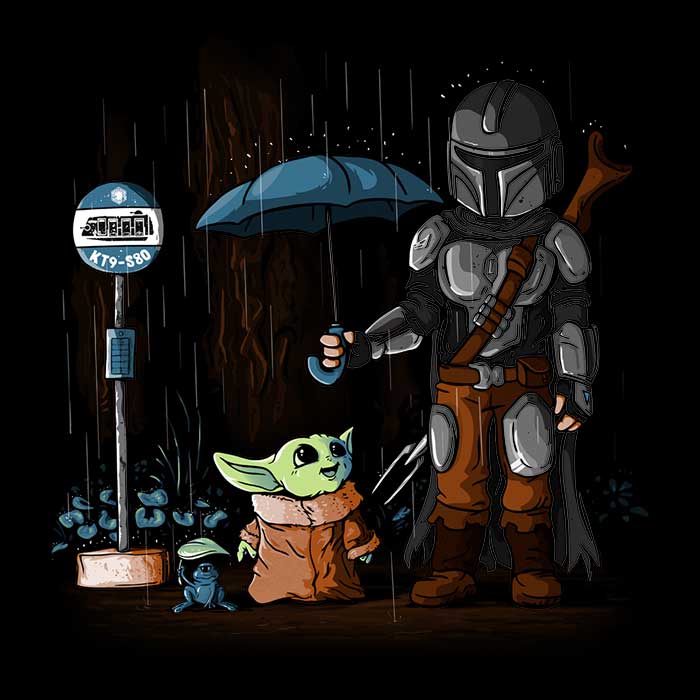 My Neighbor Mando - Adult & Kids T-Shirts, Sweatshirts & Hoodies apparel design preview 2