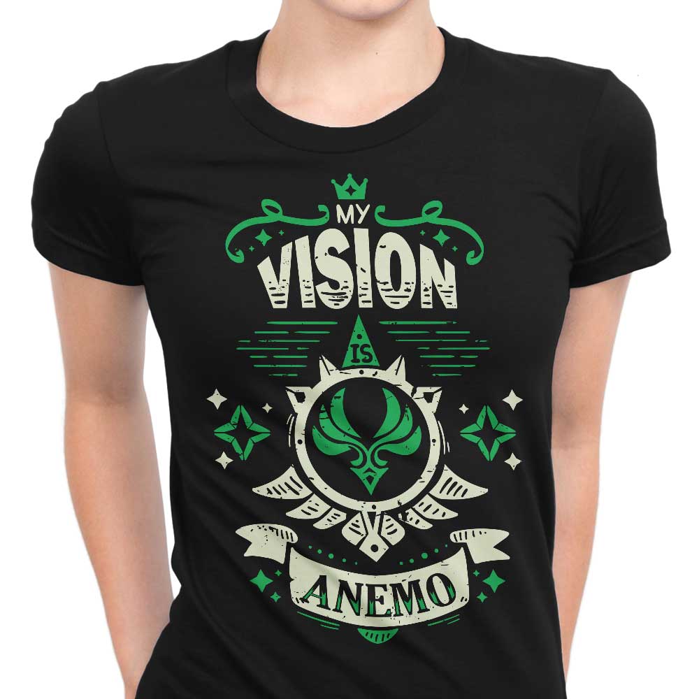 My Vision is Anemo Women's Apparel - Adult & Kids T-Shirts, Sweatshirts & Hoodies apparel design preview 1