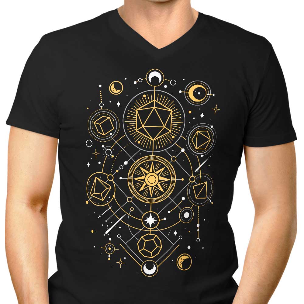 Mystical Dice Chart Men's V-Neck - Adult & Kids T-Shirts, Sweatshirts & Hoodies apparel design preview 1