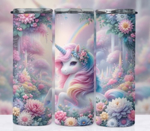 Mystical Pastel Unicorn 20 oz Skinny Tumbler Cup With - Adult & Kids T-Shirts, Sweatshirts & Hoodies apparel design preview 1