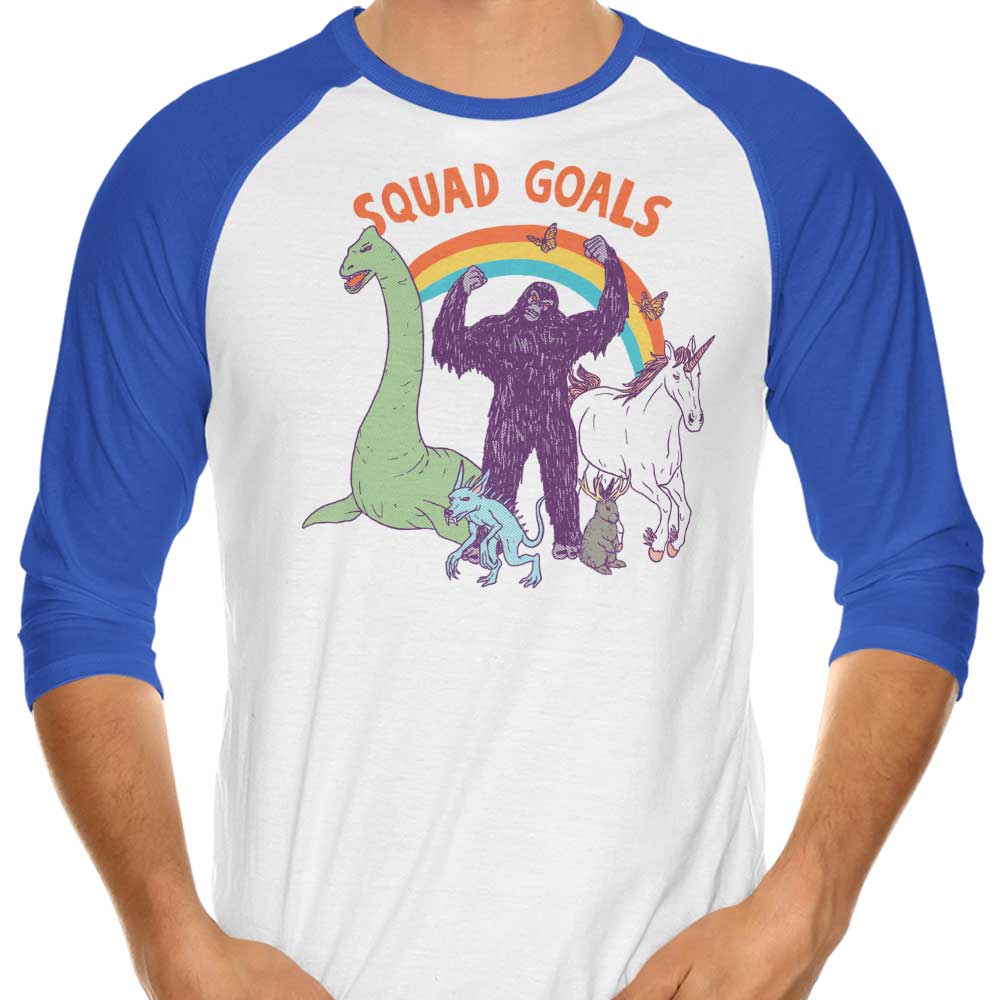 Mythical Squad Goals 3/4 Sleeve Raglan - Adult & Kids T-Shirts, Sweatshirts & Hoodies apparel design preview 1