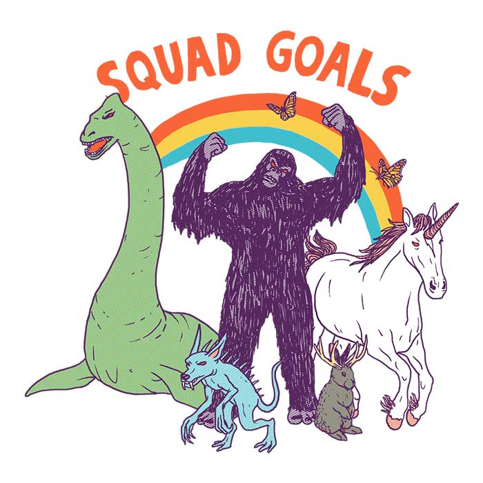 Mythical Squad Goals - Adult & Kids T-Shirts, Sweatshirts & Hoodies apparel design preview 2