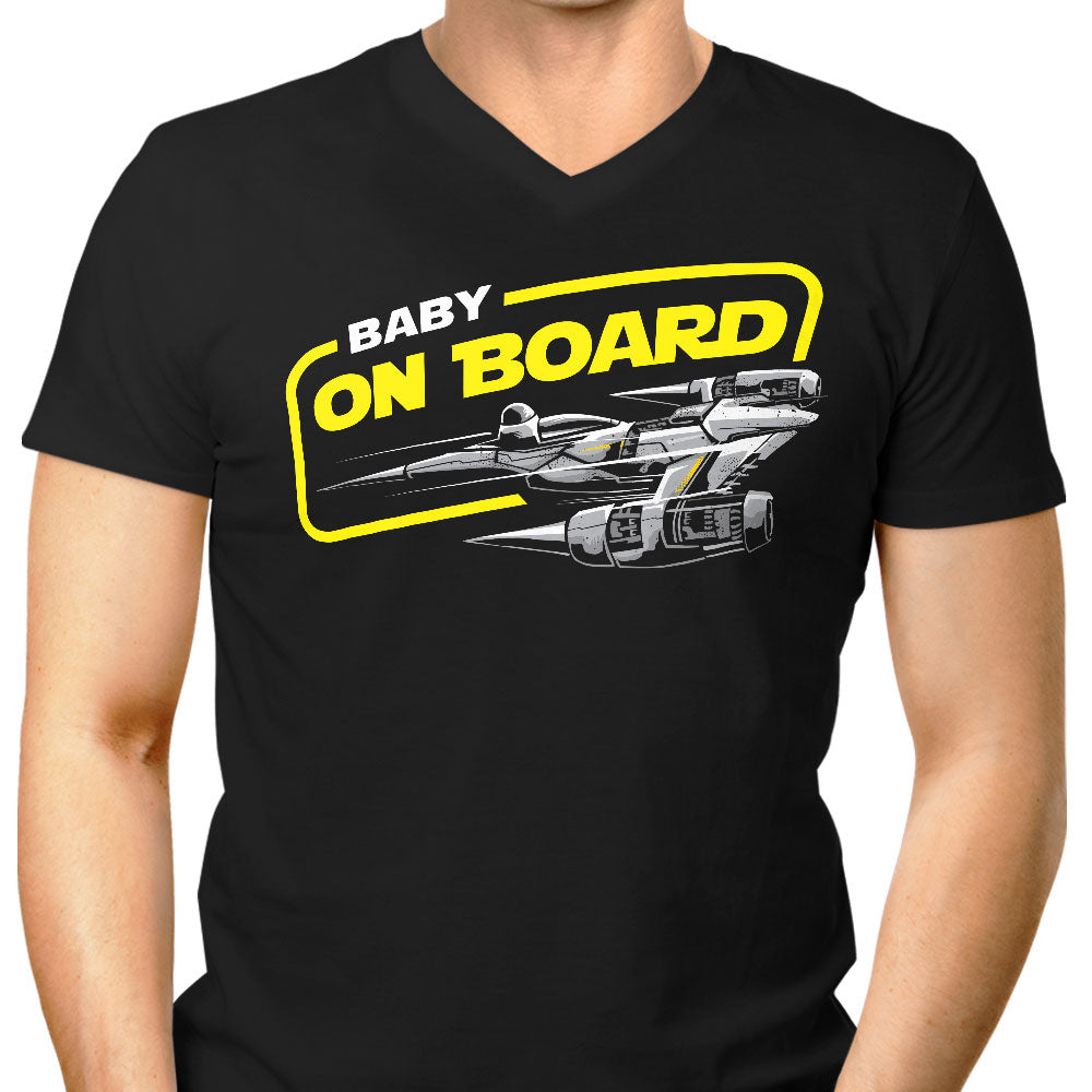 N1 Baby on Board Men's V-Neck - Adult & Kids T-Shirts, Sweatshirts & Hoodies apparel design preview 1