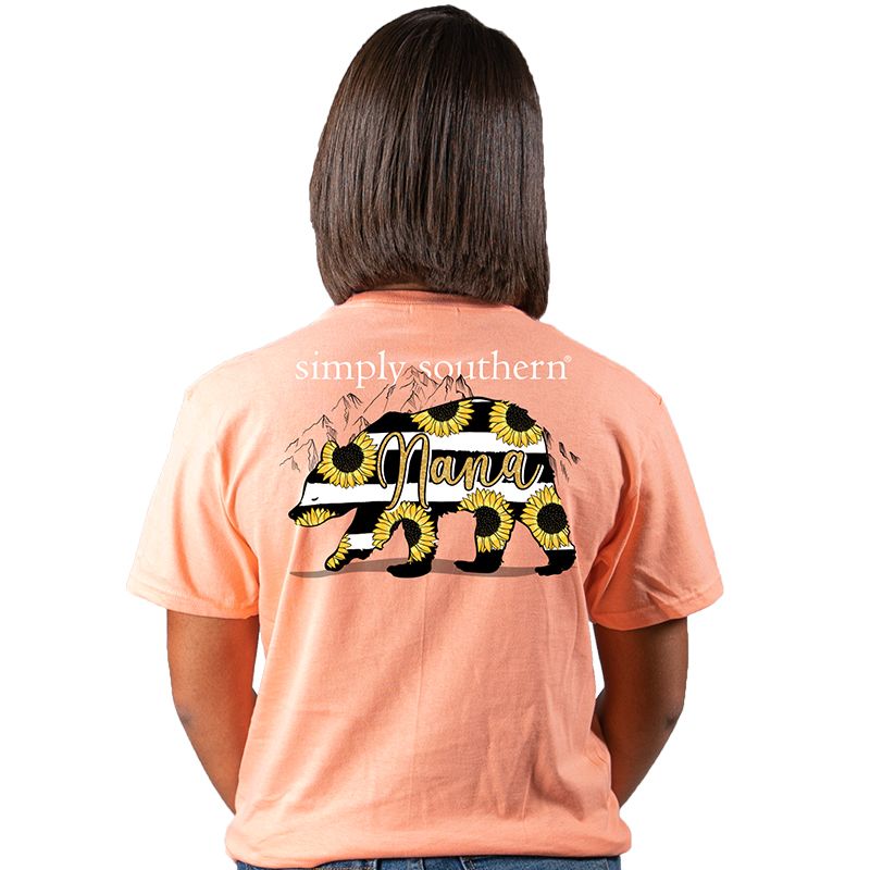 SALE Simply Southern Preppy Nana Bear Sunflower - Adult & Kids T-Shirts, Sweatshirts & Hoodies apparel design preview 1