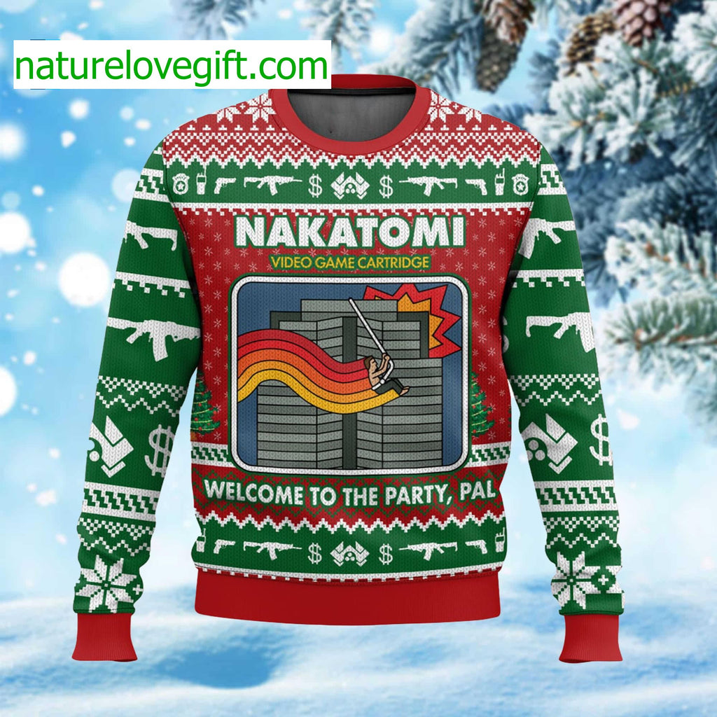 Nakatomi Video Game Ugly Christmas Sweater product image