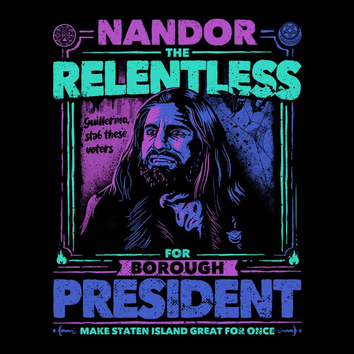 Nandor for President Men's Apparel - Adult & Kids T-Shirts, Sweatshirts & Hoodies apparel design preview 2