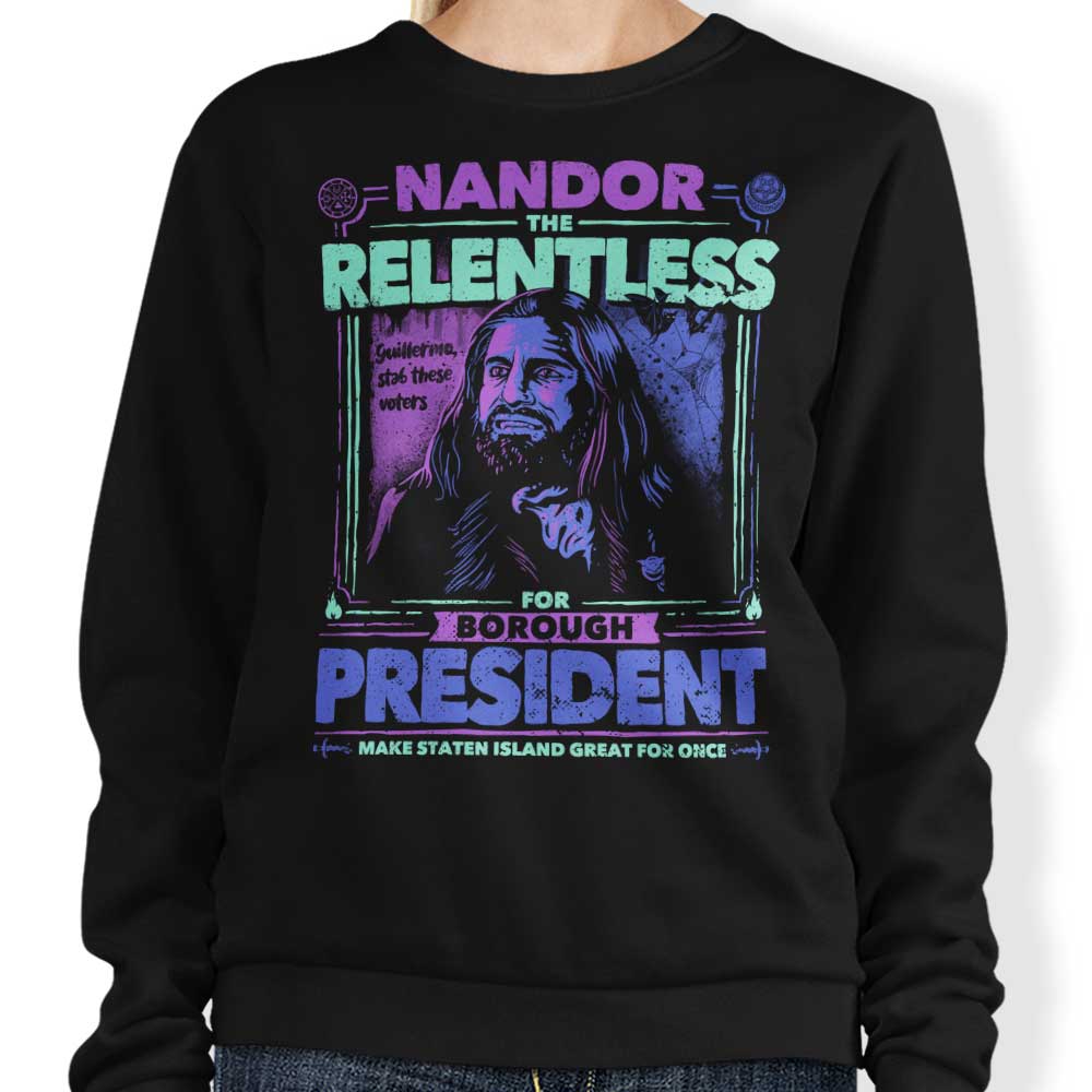Nandor for President - Adult & Kids T-Shirts, Sweatshirts & Hoodies apparel design preview 1