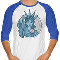 Nasty Lady Liberty 3/4 Sleeve Raglan - Adult & Kids T-Shirts, Sweatshirts & Hoodies apparel design preview 1