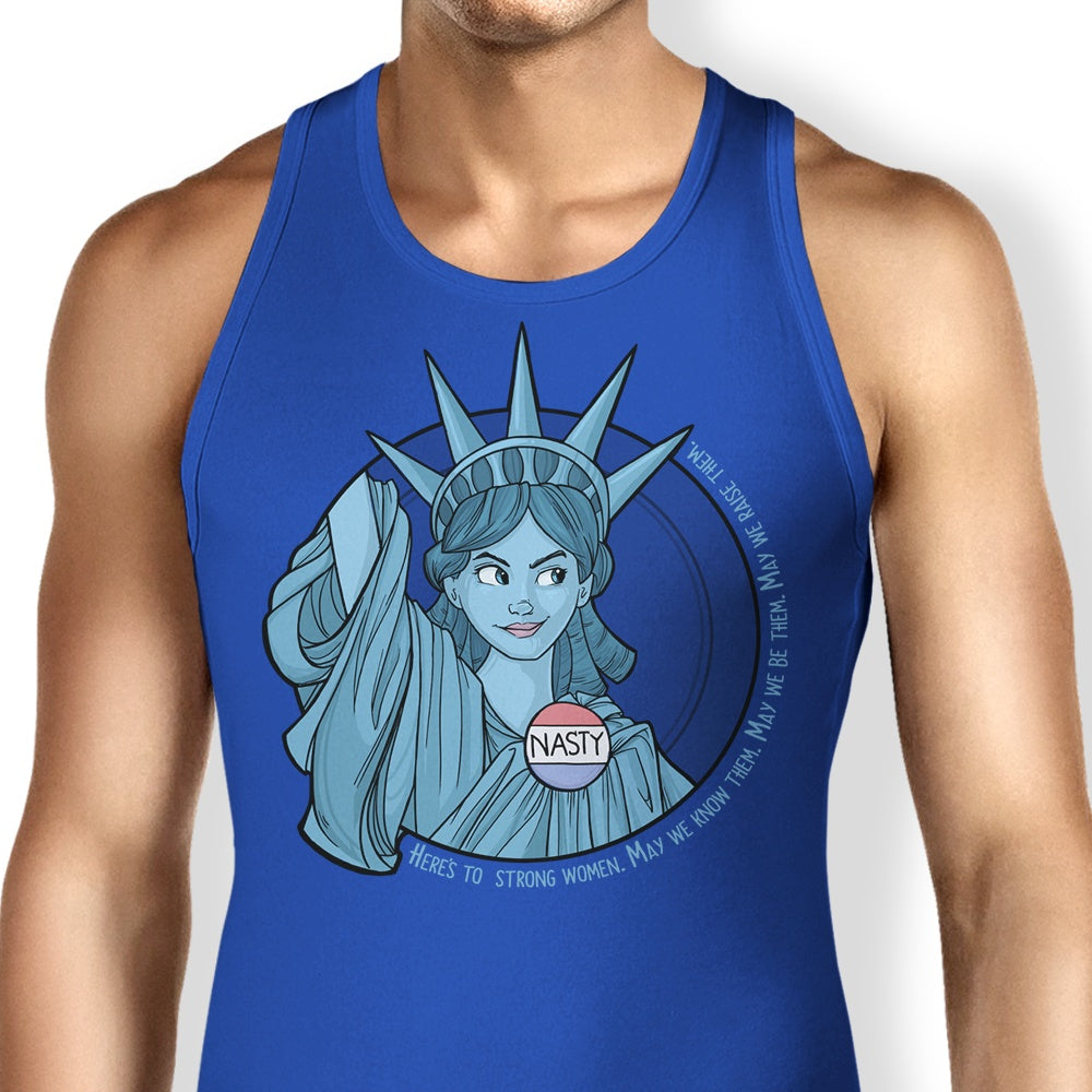 Nasty Lady Liberty Tank Top - Adult & Kids T-Shirts, Sweatshirts & Hoodies apparel design preview 1