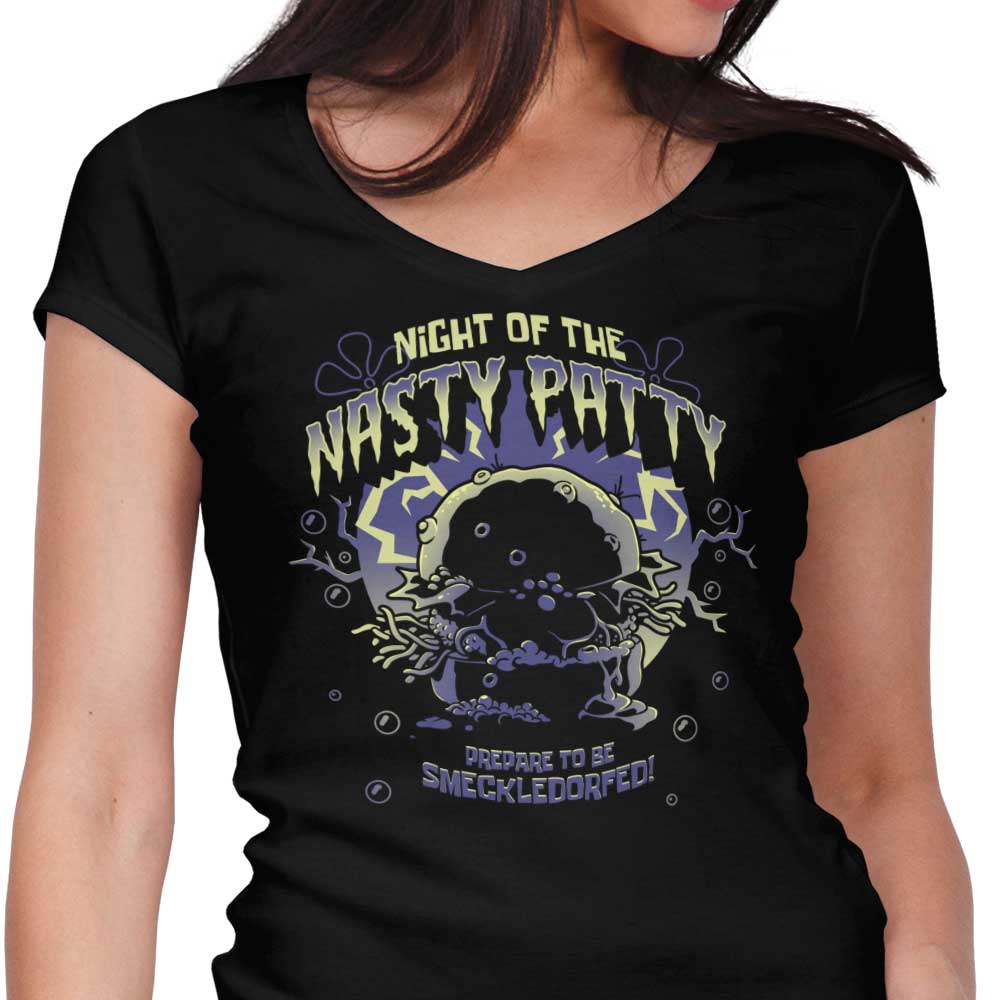 Nasty Patty Women's V-Neck - Adult & Kids T-Shirts, Sweatshirts & Hoodies apparel design preview 1