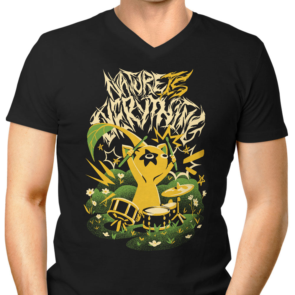 Nature is Everything Men's V-Neck - Adult & Kids T-Shirts, Sweatshirts & Hoodies apparel design preview 1