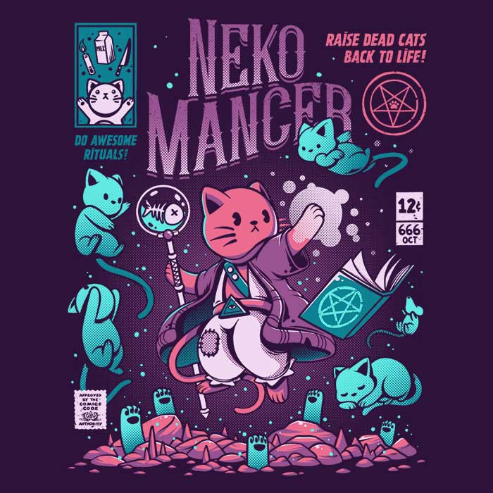 Nekomancer Men's Apparel - Adult & Kids T-Shirts, Sweatshirts & Hoodies apparel design preview 2