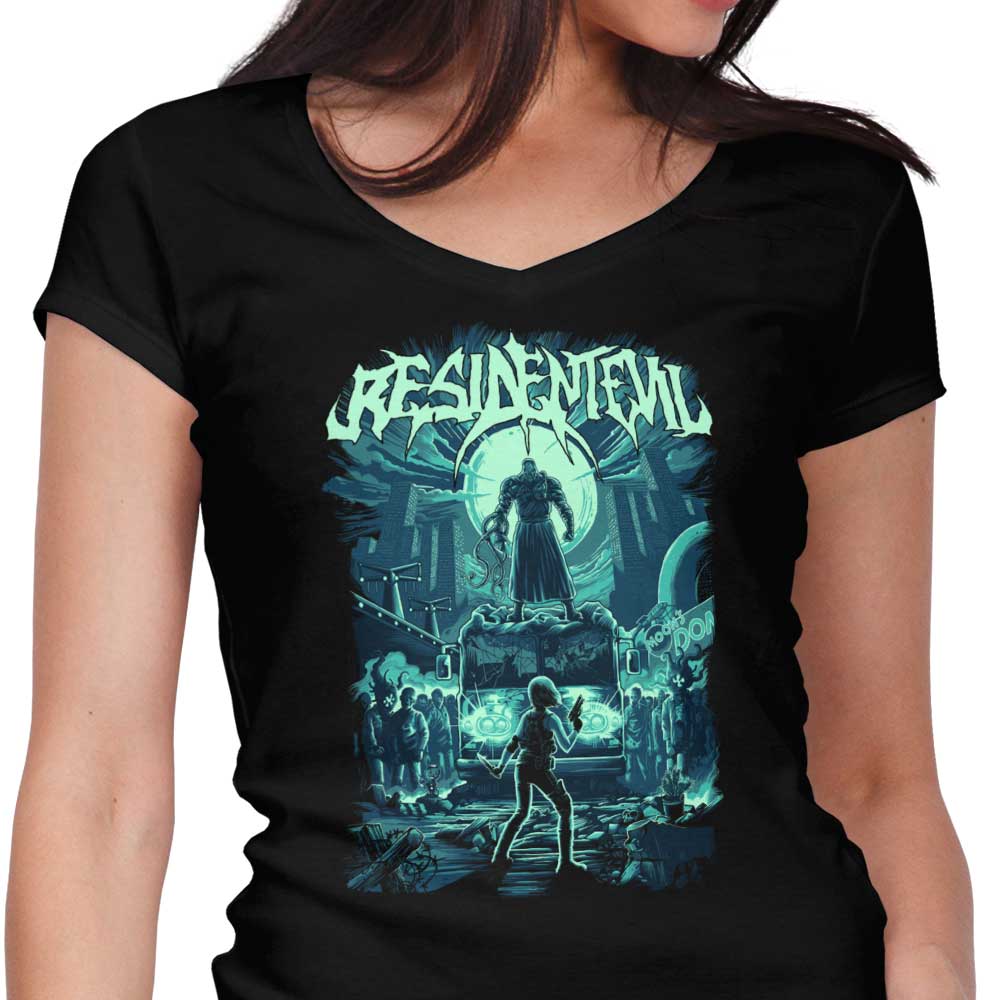 Nemesis City Women's V-Neck - Adult & Kids T-Shirts, Sweatshirts & Hoodies apparel design preview 1