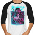 Neon Fantasy 3/4 Sleeve Raglan - Adult & Kids T-Shirts, Sweatshirts & Hoodies apparel design preview 1