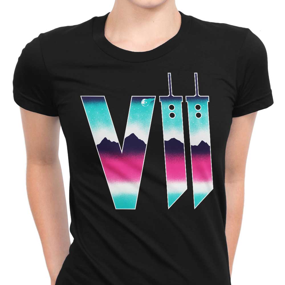 Neon Fantasy VII Women's Apparel - Adult & Kids T-Shirts, Sweatshirts & Hoodies apparel design preview 1