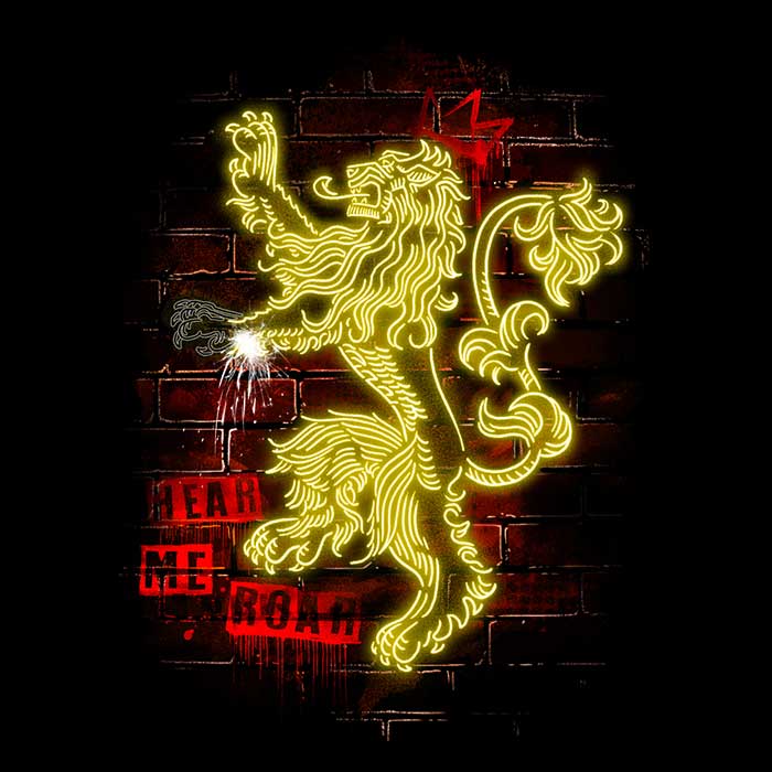 Neon Lion - Adult & Kids T-Shirts, Sweatshirts & Hoodies apparel design preview 2