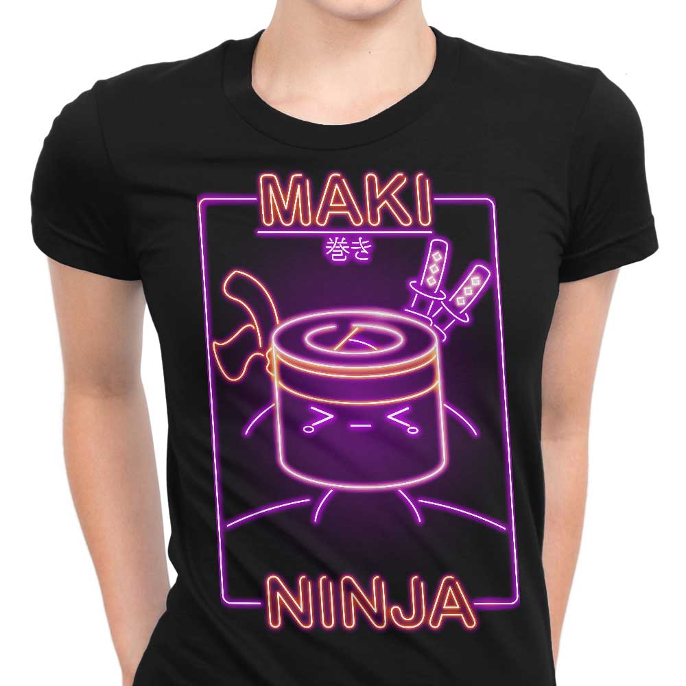 Neon Maki-Ninja Women's Apparel - Adult & Kids T-Shirts, Sweatshirts & Hoodies apparel design preview 1