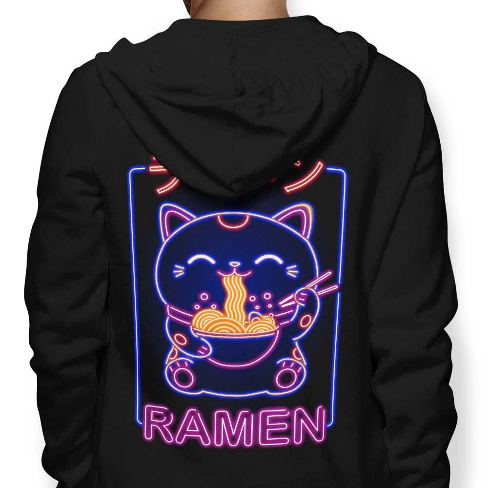Neon Maneki-Neko - Adult & Kids T-Shirts, Sweatshirts & Hoodies apparel design preview 1