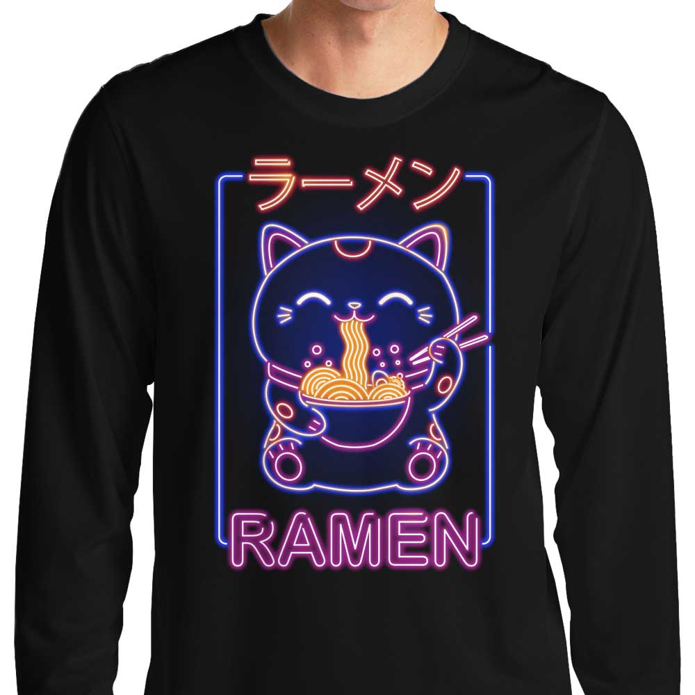 Neon Maneki-Neko - Adult & Kids T-Shirts, Sweatshirts & Hoodies apparel design preview 1