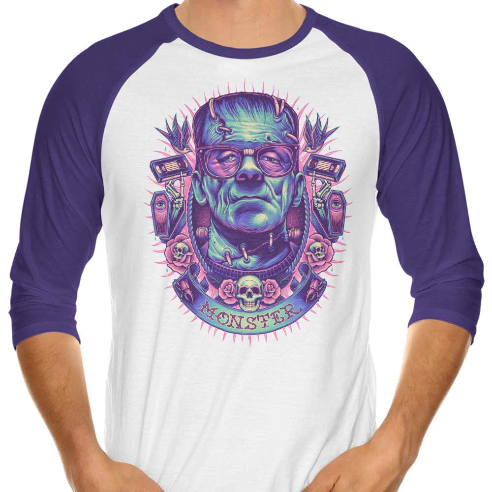 Neon Monster 3/4 Sleeve Raglan - Adult & Kids T-Shirts, Sweatshirts & Hoodies apparel design preview 1
