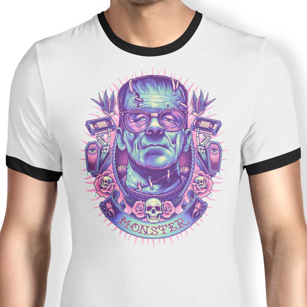 Neon Monster Ringer - Adult & Kids T-Shirts, Sweatshirts & Hoodies apparel design preview 1