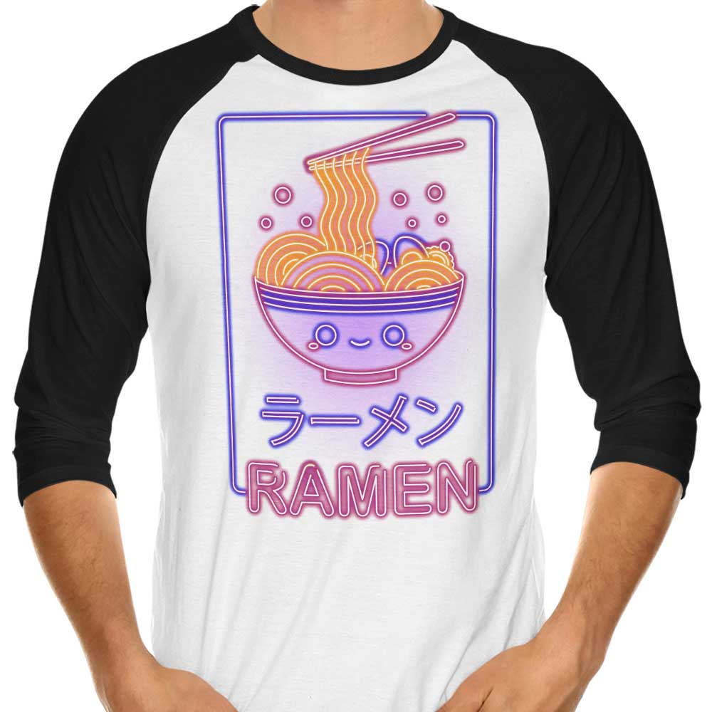 Neon Ramen 3/4 Sleeve Raglan - Adult & Kids T-Shirts, Sweatshirts & Hoodies apparel design preview 1