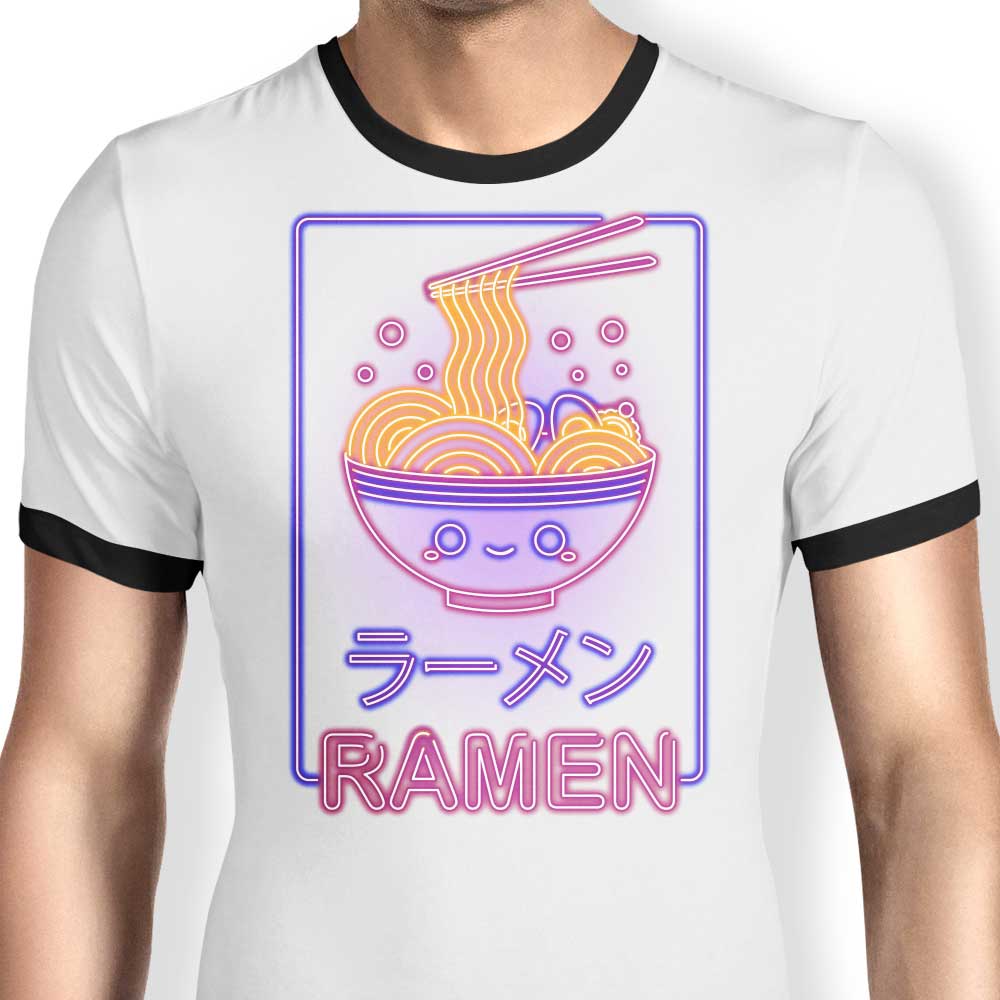 Neon Ramen Ringer - Adult & Kids T-Shirts, Sweatshirts & Hoodies apparel design preview 1