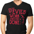 Never Done Men's V-Neck - Adult & Kids T-Shirts, Sweatshirts & Hoodies apparel design preview 1