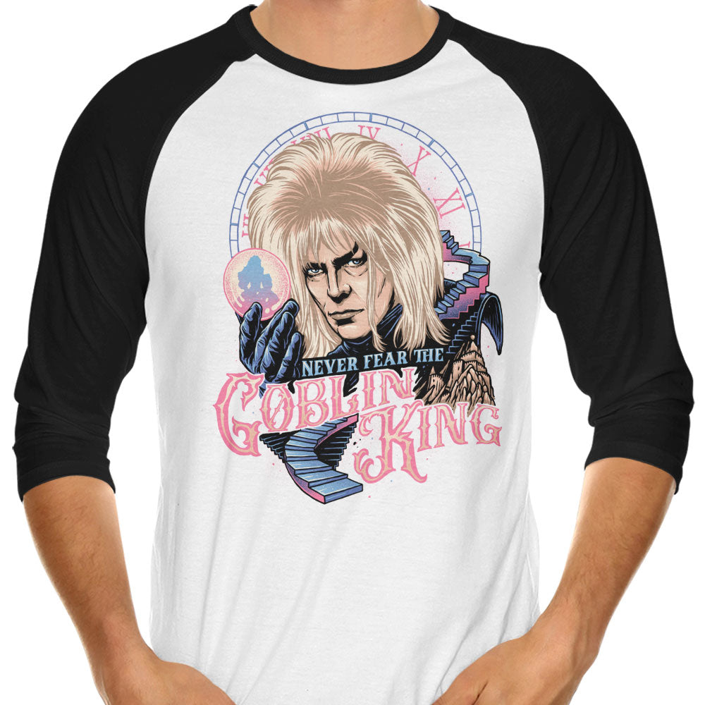 Never Fear the Goblin King 3/4 Sleeve Raglan - Adult & Kids T-Shirts, Sweatshirts & Hoodies apparel design preview 1