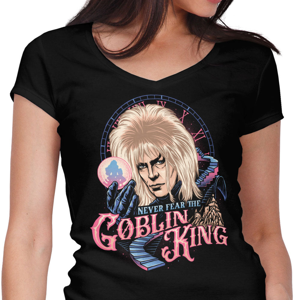 Never Fear the Goblin King Women's V-Neck - Adult & Kids T-Shirts, Sweatshirts & Hoodies apparel design preview 1