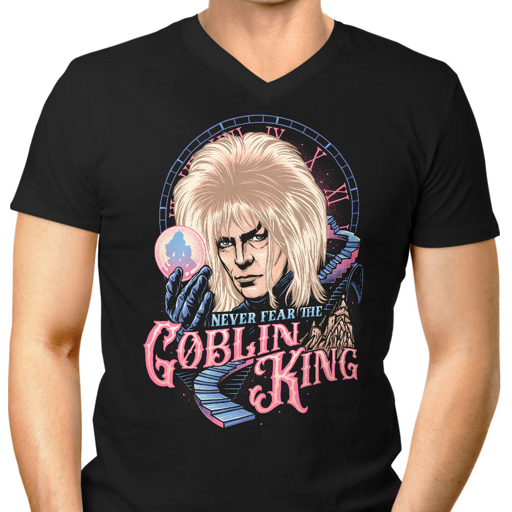Never Fear the Goblin King Men's V-Neck - Adult & Kids T-Shirts, Sweatshirts & Hoodies apparel design preview 1
