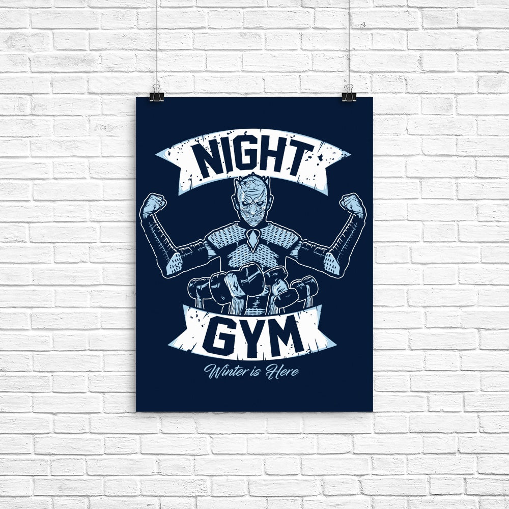 Night Gym Poster - Adult & Kids T-Shirts, Sweatshirts & Hoodies apparel design preview 1