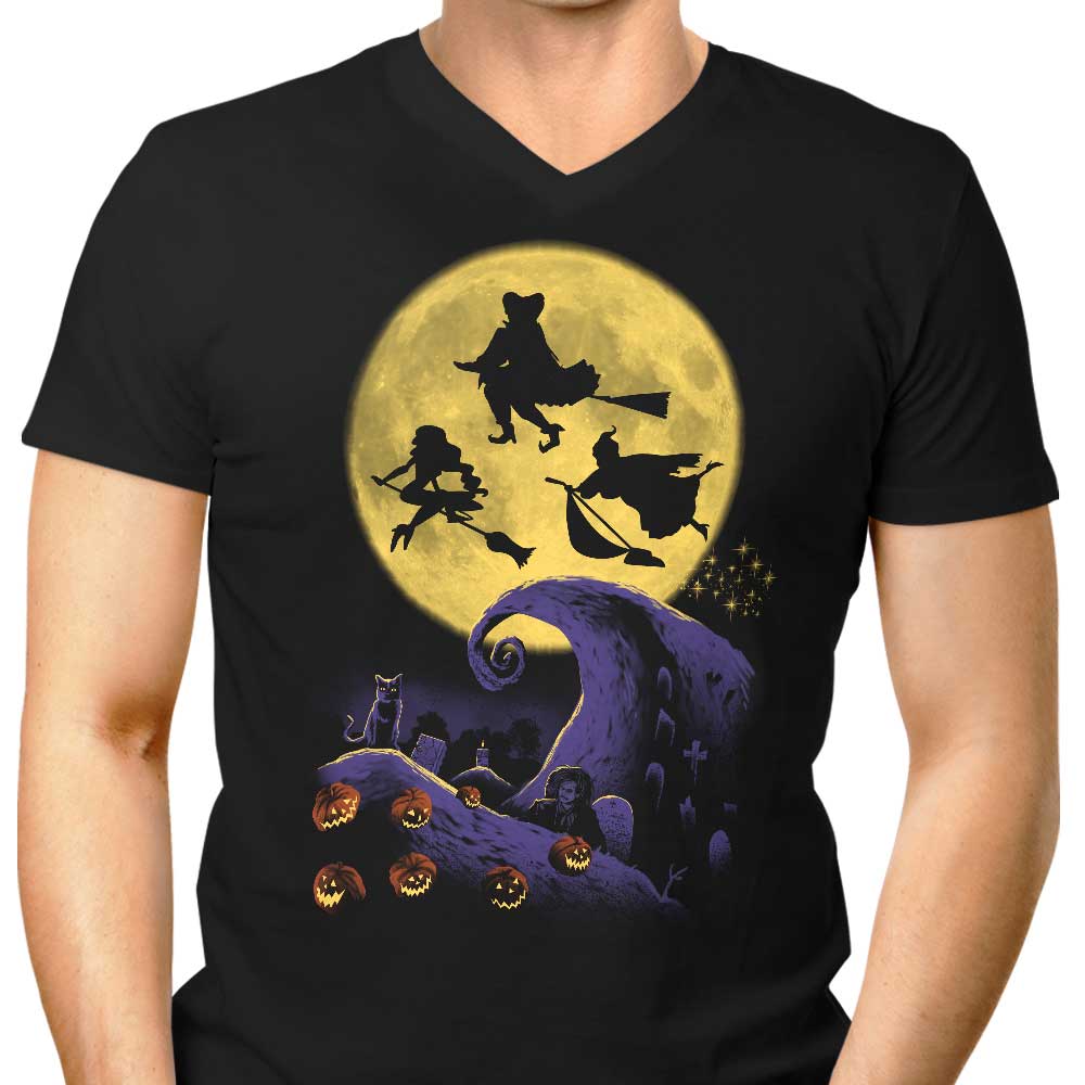 Nightmare Before Salem Men's V-Neck - Adult & Kids T-Shirts, Sweatshirts & Hoodies apparel design preview 1