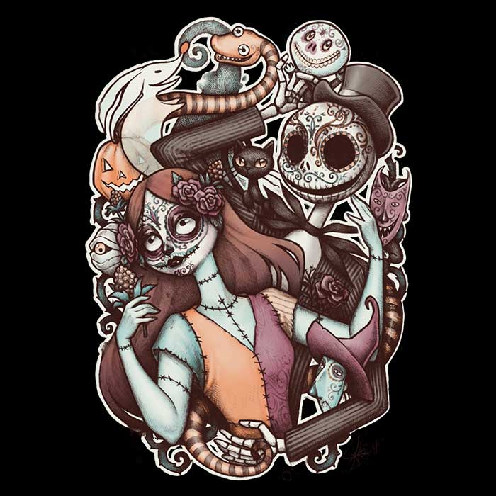 Nightmare de los Muertos Tank Top - Adult & Kids T-Shirts, Sweatshirts & Hoodies apparel design preview 2