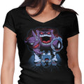 Nightmare Eater Women's V-Neck - Adult & Kids T-Shirts, Sweatshirts & Hoodies apparel design preview 1