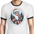 Nightmare Santa Ringer - Adult & Kids T-Shirts, Sweatshirts & Hoodies apparel design preview 1