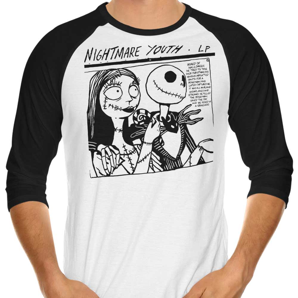 Nightmare Youth 3/4 Sleeve Raglan - Adult & Kids T-Shirts, Sweatshirts & Hoodies apparel design preview 1