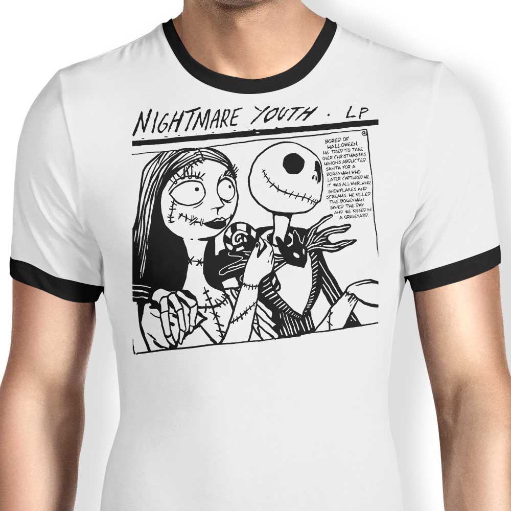Nightmare Youth Ringer - Adult & Kids T-Shirts, Sweatshirts & Hoodies apparel design preview 1
