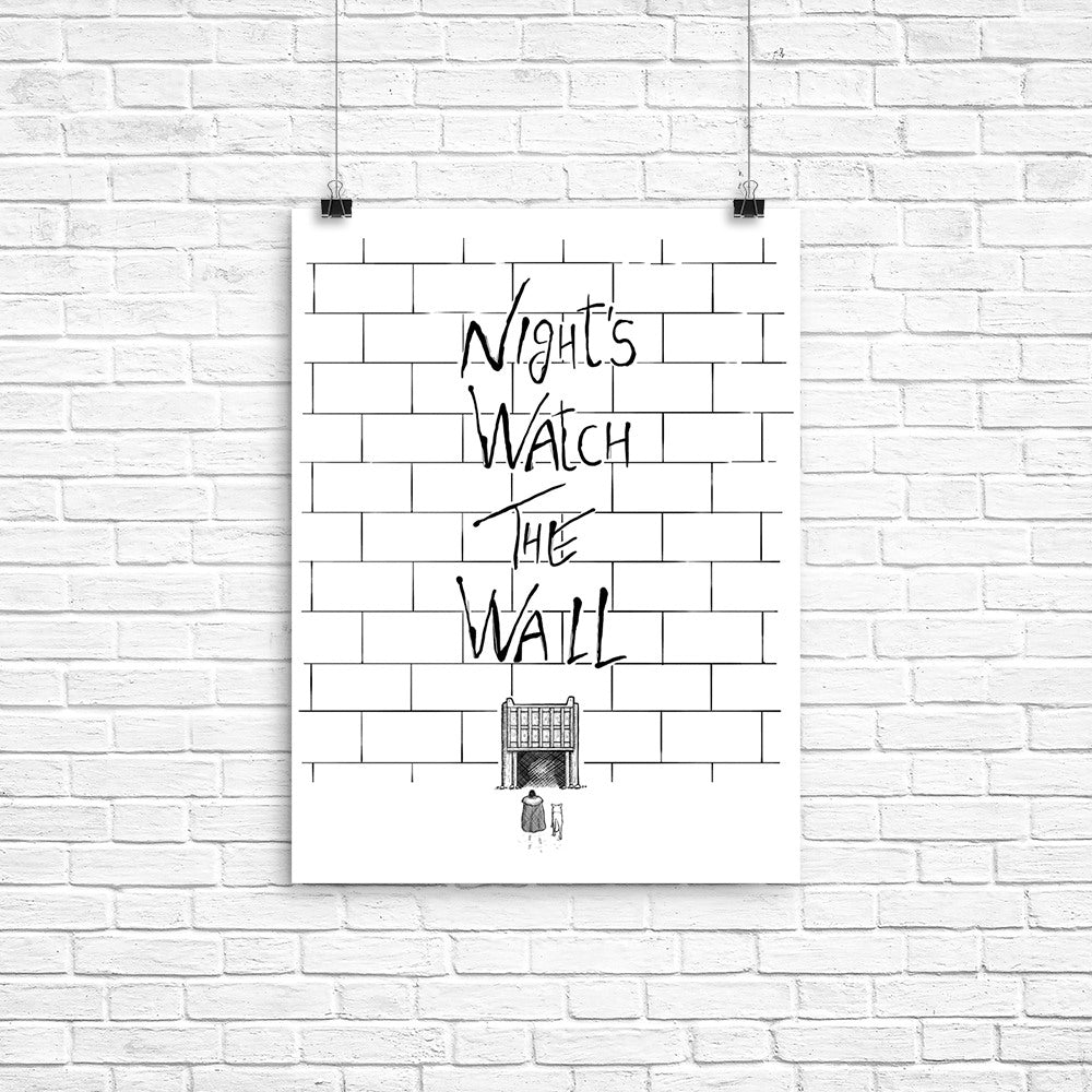 Night's Watch the Wall Poster - Adult & Kids T-Shirts, Sweatshirts & Hoodies apparel design preview 1