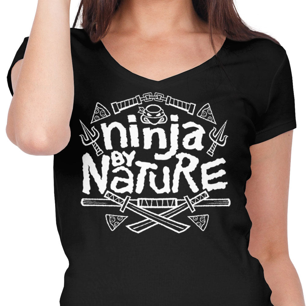 Ninja by Nature Women's V-Neck - Adult & Kids T-Shirts, Sweatshirts & Hoodies apparel design preview 2