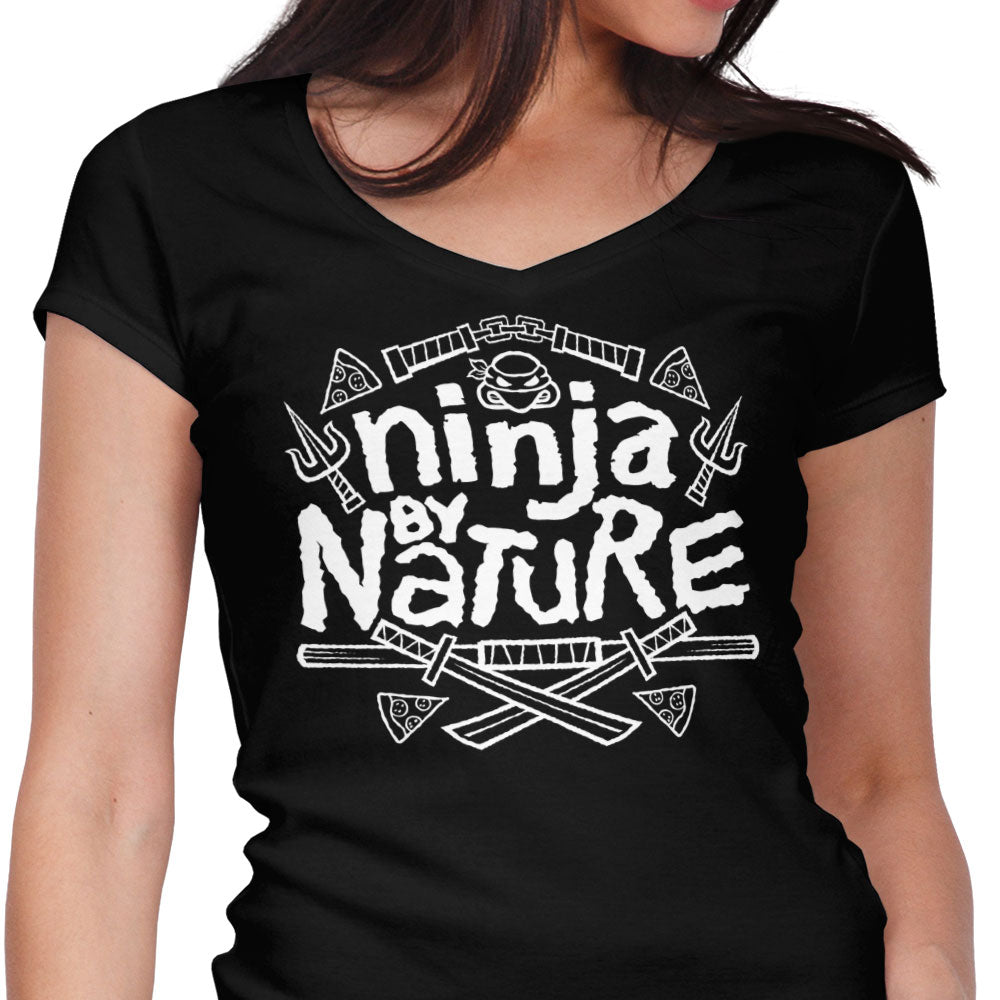 Ninja by Nature Women's V-Neck - Adult & Kids T-Shirts, Sweatshirts & Hoodies apparel design preview 1