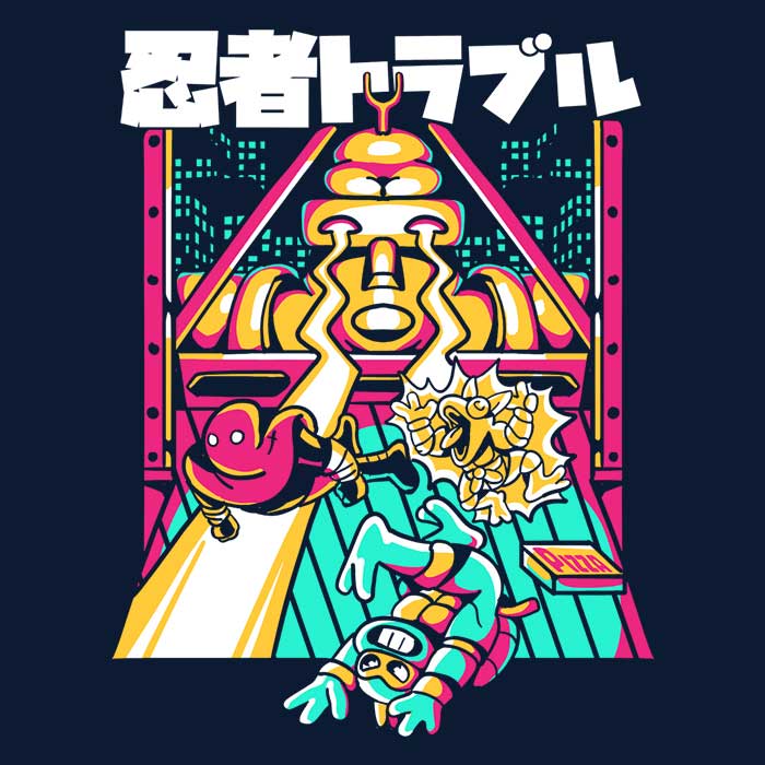 Ninja Trouble Men's Apparel - Adult & Kids T-Shirts, Sweatshirts & Hoodies apparel design preview 2