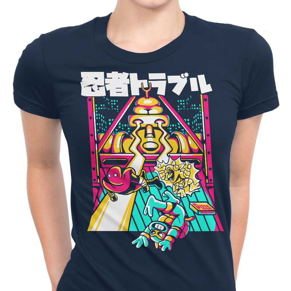 Ninja Trouble Women's Apparel - Adult & Kids T-Shirts, Sweatshirts & Hoodies apparel design preview 1