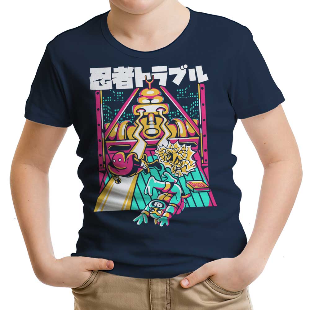 Ninja Trouble Youth Apparel - Adult & Kids T-Shirts, Sweatshirts & Hoodies apparel design preview 1
