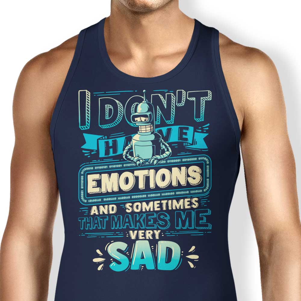 No Emotions Tank Top - Adult & Kids T-Shirts, Sweatshirts & Hoodies apparel design preview 1