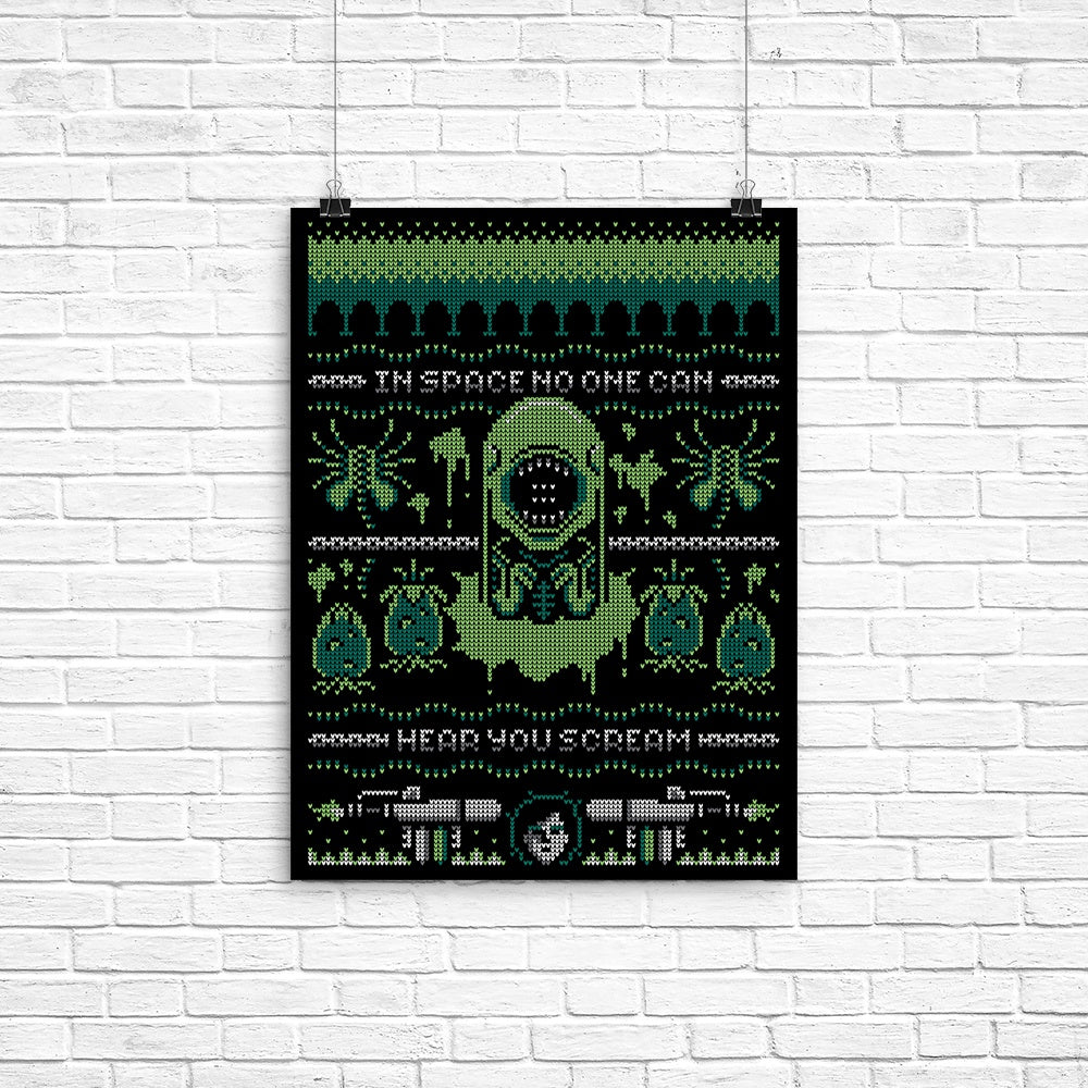 No One Can Hear You Scream Poster - Adult & Kids T-Shirts, Sweatshirts & Hoodies apparel design preview 1