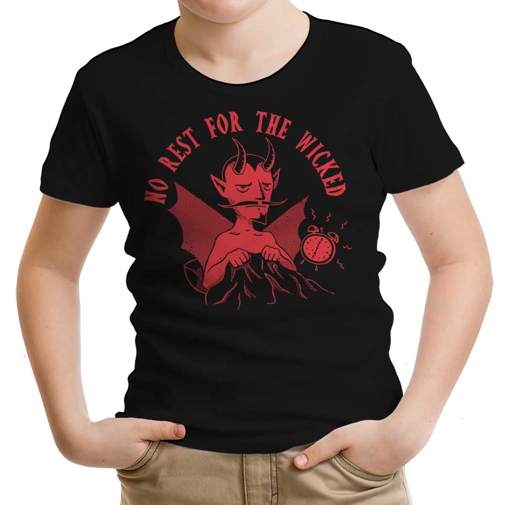 No Rest for the Wicked Youth Apparel - Adult & Kids T-Shirts, Sweatshirts & Hoodies apparel design preview 1