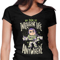 No Sign of Intelligent Life Women's V-Neck - Adult & Kids T-Shirts, Sweatshirts & Hoodies apparel design preview 1
