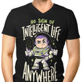 No Sign of Intelligent Life Men's V-Neck - Adult & Kids T-Shirts, Sweatshirts & Hoodies apparel design preview 1