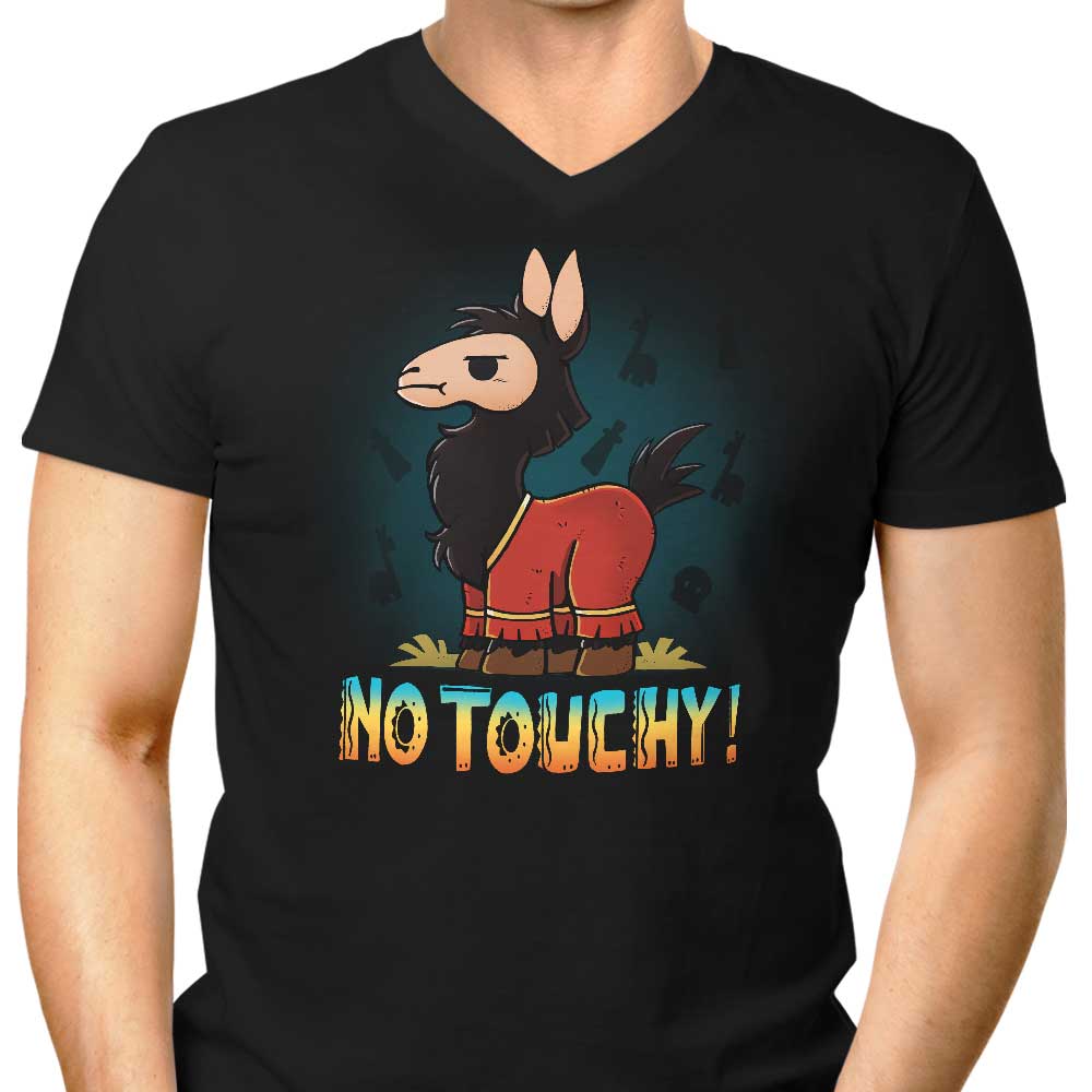 No Touchy Men's V-Neck - Adult & Kids T-Shirts, Sweatshirts & Hoodies apparel design preview 1